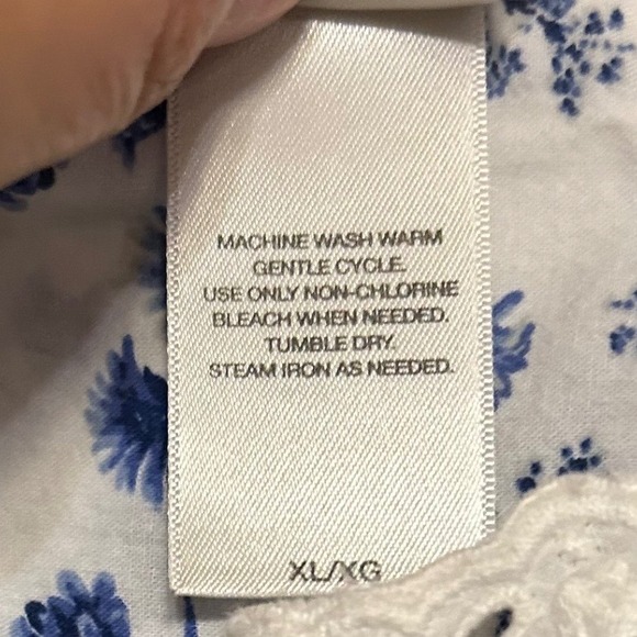 Adonna Floral Cotton Nightgown Lace Trim Sleeveless Sleep Dress XL - Picture 6 of 8